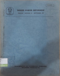 Image of Bahan Pokok Informasi: Tahun I Nomor III - September 1979