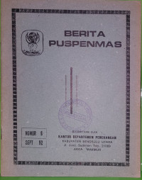 Image of Berita Puspenmas No. 6 Bulan September Tahun 1992