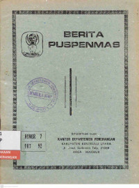Image of Berita Puspenmas No. 7 Bulan Oktober 1992