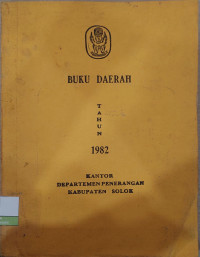 Image of Buku Daerah Tahun 1982