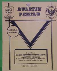 Image of Buletin Pemilu Edisi Agustus Tahun 1996/1997