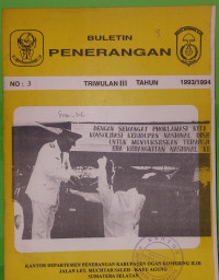 Image of Buletin Penerangan No. 3 Triwulan III Tahun 1993/1994