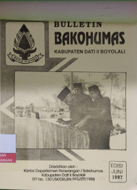 Image of Bulletin Bakohumas Kabupaten Dati II Boyolali Edisi Juni 1997
