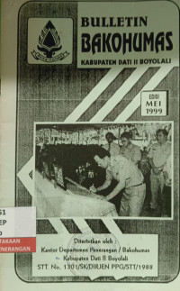 Image of Bulletin Bakohumas Kabupaten Dati II Boyolali Edisi Mei 1999