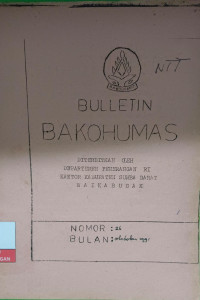 Image of Bulletin Bakohumas No. 26 Bulan Oktober 1991
