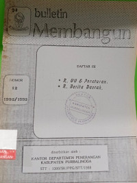 Image of Bulletin Membangun No. 12 1992/1993