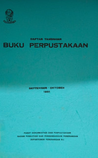 Image of Daftar Tambahan Buku Perpustakaan September - Oktober 1981