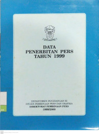 Image of Data Penerbitan Pers Tahun 1999