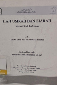 Image of Haji Umrah dan Ziarah Menurut Kitab dan Sunnah