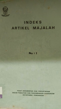 Image of Indeks Artikel Majalah No. 1 1979