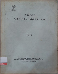 Image of Indeks Artikel Majalah No: 3