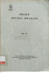 Image of Indeks Artikel Majalah No. 3 Tahun I September 1979