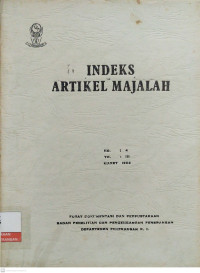 Image of Indeks Artikel Majalah No. 34 Tahun III September 1982
