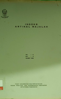 Image of Indeks Artikel Majalah Th. II No. 4 Maret 1981