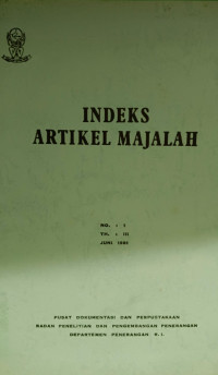 Image of Indeks Artikel Majalah Th. III No. 1 Juni 1981