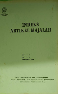 Image of Indeks Artikel Majalah Th. III No. 3 Desember 1981