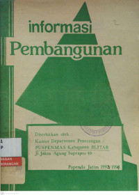 Image of Informasi Pembangunan No. 2 Bulan Oktober - Desember 1993
