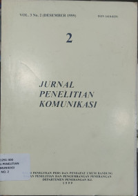 Image of Jurnal Penelitian Komunikasi 2 Vol.3 No.2