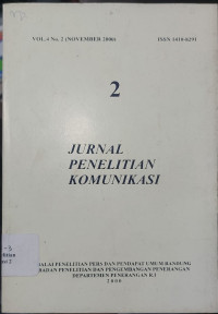 Image of Jurnal Penelitian Komunikasi 2 Vol.4 No.2
