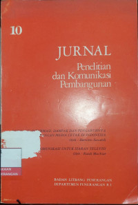 Image of Jurnal Penelitian Komunikasi Pembangunan 10