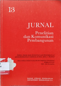 Image of Jurnal Penelitian Komunikasi Pembangunan 13