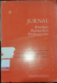 Image of Jurnal Penelitian Komunikasi Pembangunan 8