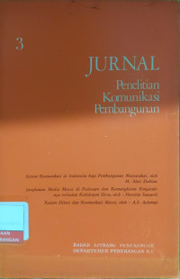 Image of Jurnal Penelitian Komunikasi Pembangunan No. 3 Tahun I 1978