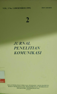 Image of Jurnal Penelitian Komunikasi Vol. 3 No. 2 Desember 1999
