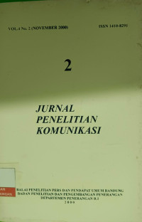 Image of Jurnal Penelitian Komunikasi Vol. 4 No. 2 November 2000