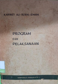 Image of Kabinet Ali-Roem-Idham : Program dan Pelaksanaan