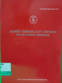 Image of Kalimat Terbelah (Cleft Sentence) dalam Bahasa Indonesia