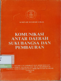Image of Komunikasi antar Daerah Sukubangsa dan Pembaruan