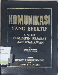 Image of Komunikasi yang Efektif untuk Pemimpin, Pejabat dan Usahawan