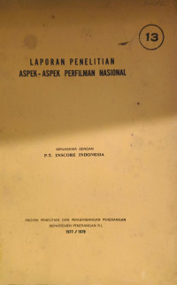 Image of Laporan Penelitian Aspek-Aspek Perfilman Nasional