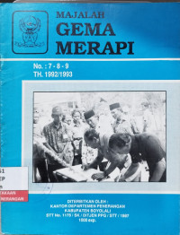Image of Majalah Gema Merapi No. 7-8-9