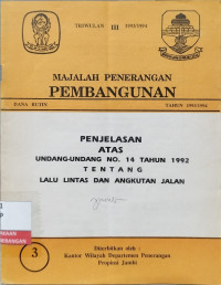 Image of Majalah Penerangan Pembangunan No. 3 Tahun 1993/1994