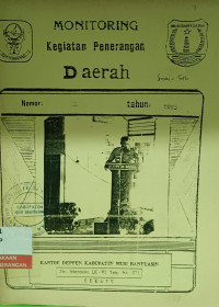 Image of Monitoring Kegiatan Penerangan Daerah No. 11 Tahun 1993