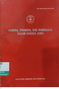 Image of Nomina, Promina, dan Numeralia Dalam Bahasa Jawa