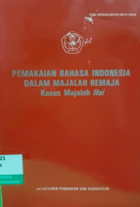 Image of Pemakaian Bahasa Indonesia Dalam Majalah Hai