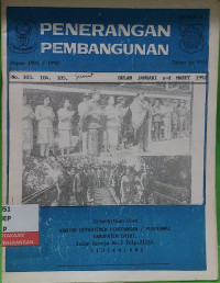Image of Penerangan Pembangunan No. 103, 104, 105 Bulan Januari - Maret 1992