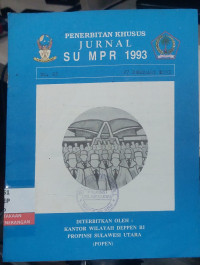 Image of Penerbitan Khusus Jurnal SU MPR 1993 No. 3