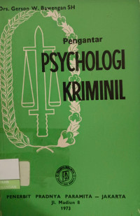 Image of Pengantar Psychologi Kriminil