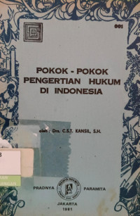 Image of Pokok-Pokok Pengertian Hukum di Indonesia