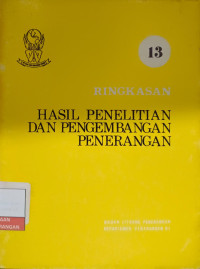 Image of Ringkasan Hasil Penelitian dan Pengembangan Penerangan No. 13