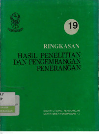 Image of Ringkasan Hasil Penelitian dan Pengembangan Penerangan No. 19