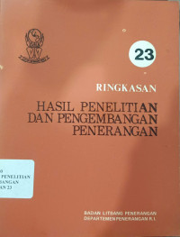 Image of Ringkasan Hasil Penelitian dan Pengembangan Penerangan No. 23