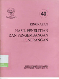 Image of Ringkasan Hasil Penelitian dan Pengembangan Penerangan No. 40