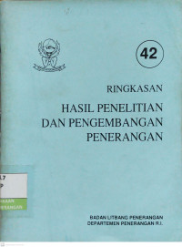 Image of Ringkasan Hasil Penelitian dan Pengembangan Penerangan No. 42