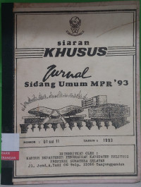 Image of Siaran Khusus Jurnal Sidang Umum MPR'93