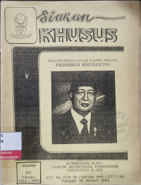Image of Siaran Khusus : Pidato Pengantar RAPBN 1993/94 Presiden Soeharto